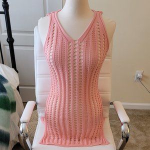 Pink Knit Coverup